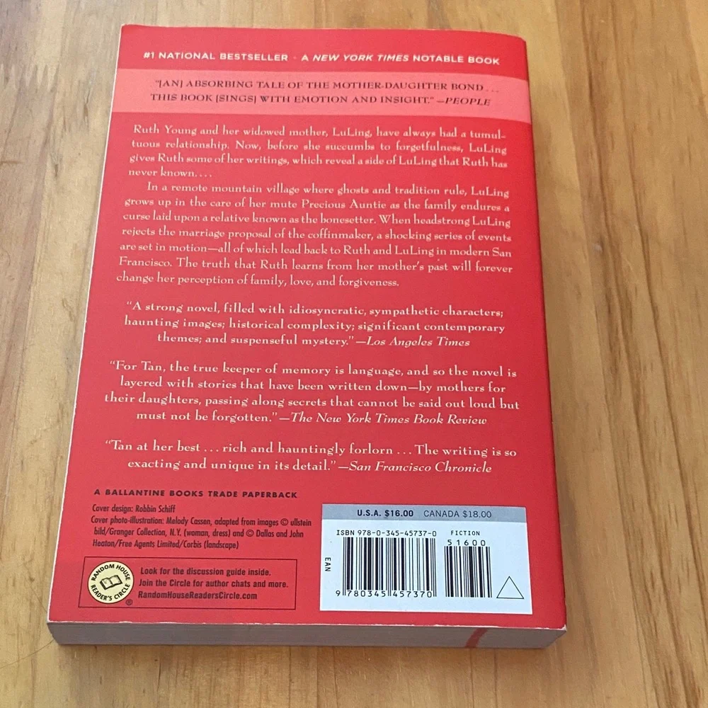 The Bonesetter's Daughter by Amy Tan Paperback Book